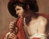 Boy Playing Flute - 亨德里克·特布鲁根